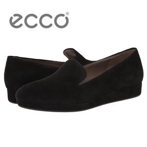 ECCO Auckland Black Suede Loafer Size 8